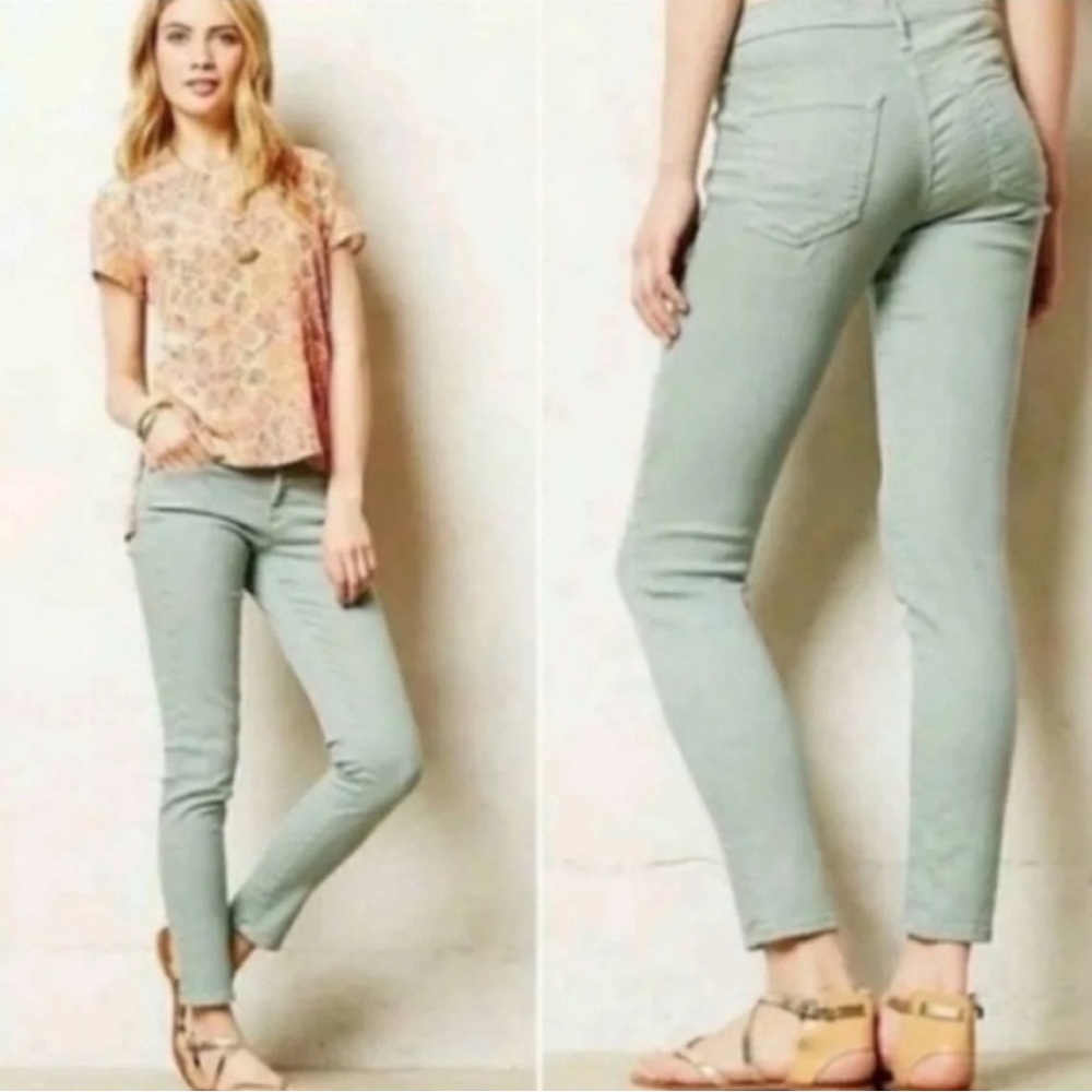 AG Adriano Goldschmied Women's the Stilt Jeans in Seafoam green size 28